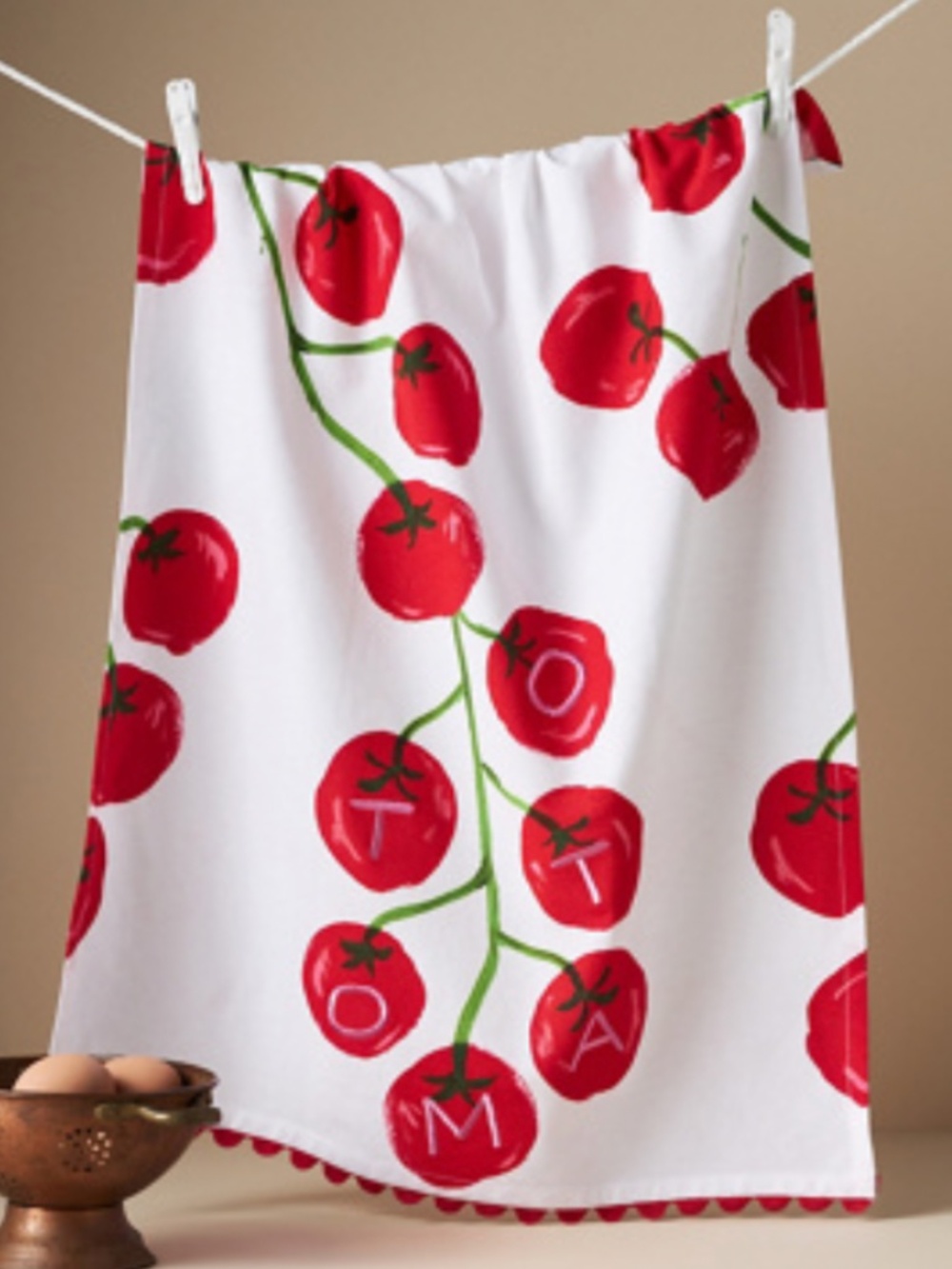 NWT NIP Phthalo Ruth Tomato Dish Tea Towel By Anthropologie